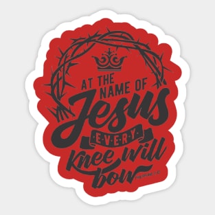 Name Of Jesus Black Sticker